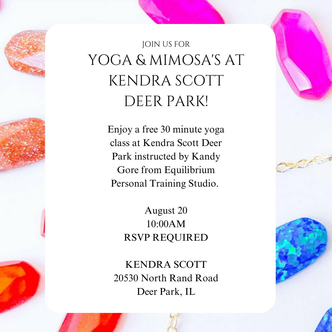 Yoga Mimosas at Kendra Scott Deer Park Town Center