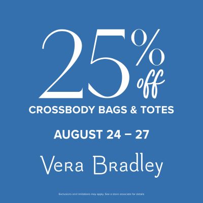 Vera Bradley- 25% off Crossbody &amp; Tote Bags icon