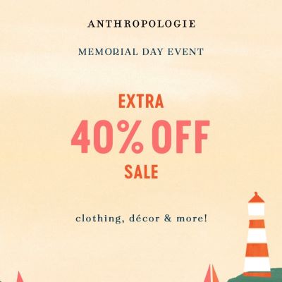 Extra 40% Off Sale at Anthropologie icon