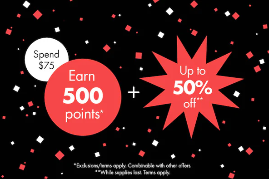 Up to 50% Off* at Sephora icon