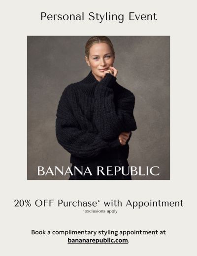 20% Off Purchase with Banana Republic Styling Appointment icon