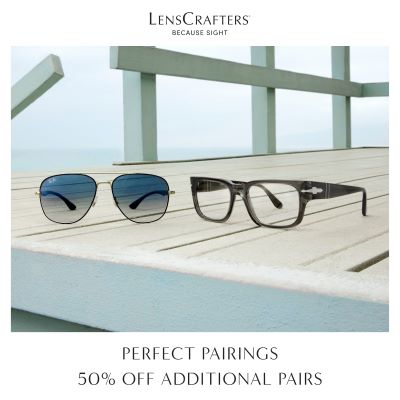 50% off additional pairs at LensCrafters icon