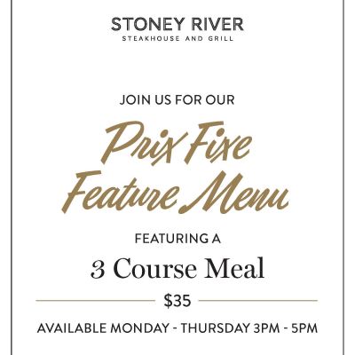 Stoney River Prix Fixe Feature Menu icon