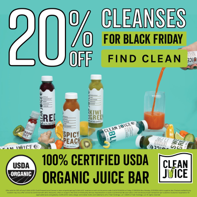 20% Off Cleanses for Black Friday at Clean Juice icon