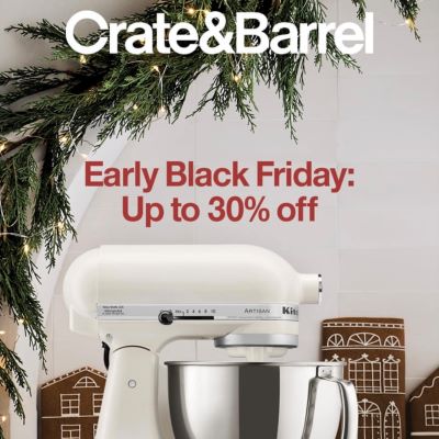 Crate & Barrel Early Black Friday: Up to 30% Off icon
