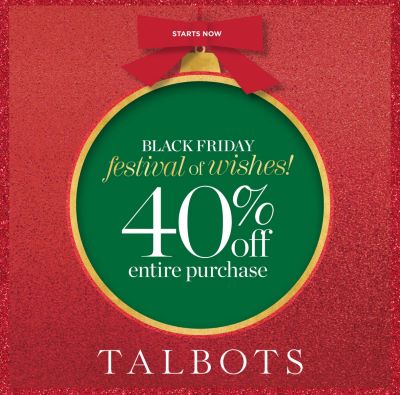 40% off entire purchase at Talbots icon