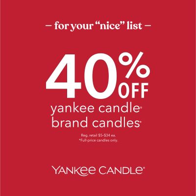 40% Off All Yankee Candle Candles icon