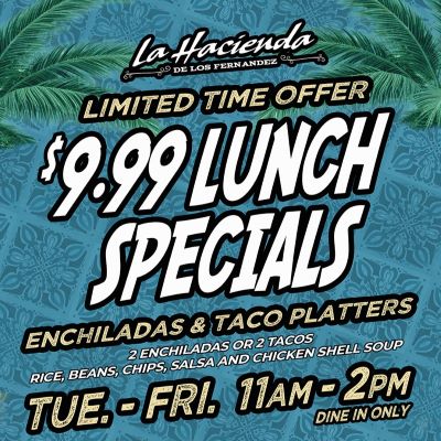 $9.99 Margaritas + Lunch Specials icon