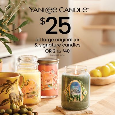$25 or 2/$40 All Large Original and Signature Candles at Yankee icon
