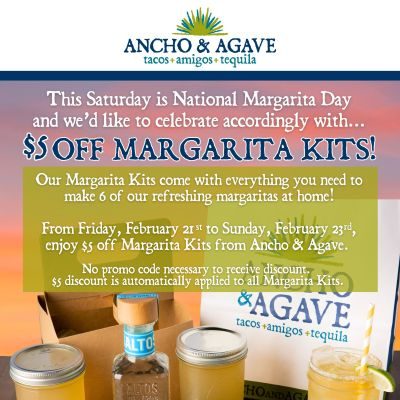 Margarita Day Special: $5 off Margarita Kits at Ancho &amp; Agave icon