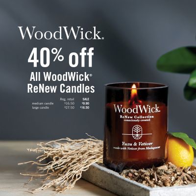 40% Off WoodWick® ReNew at Yankee Candle icon