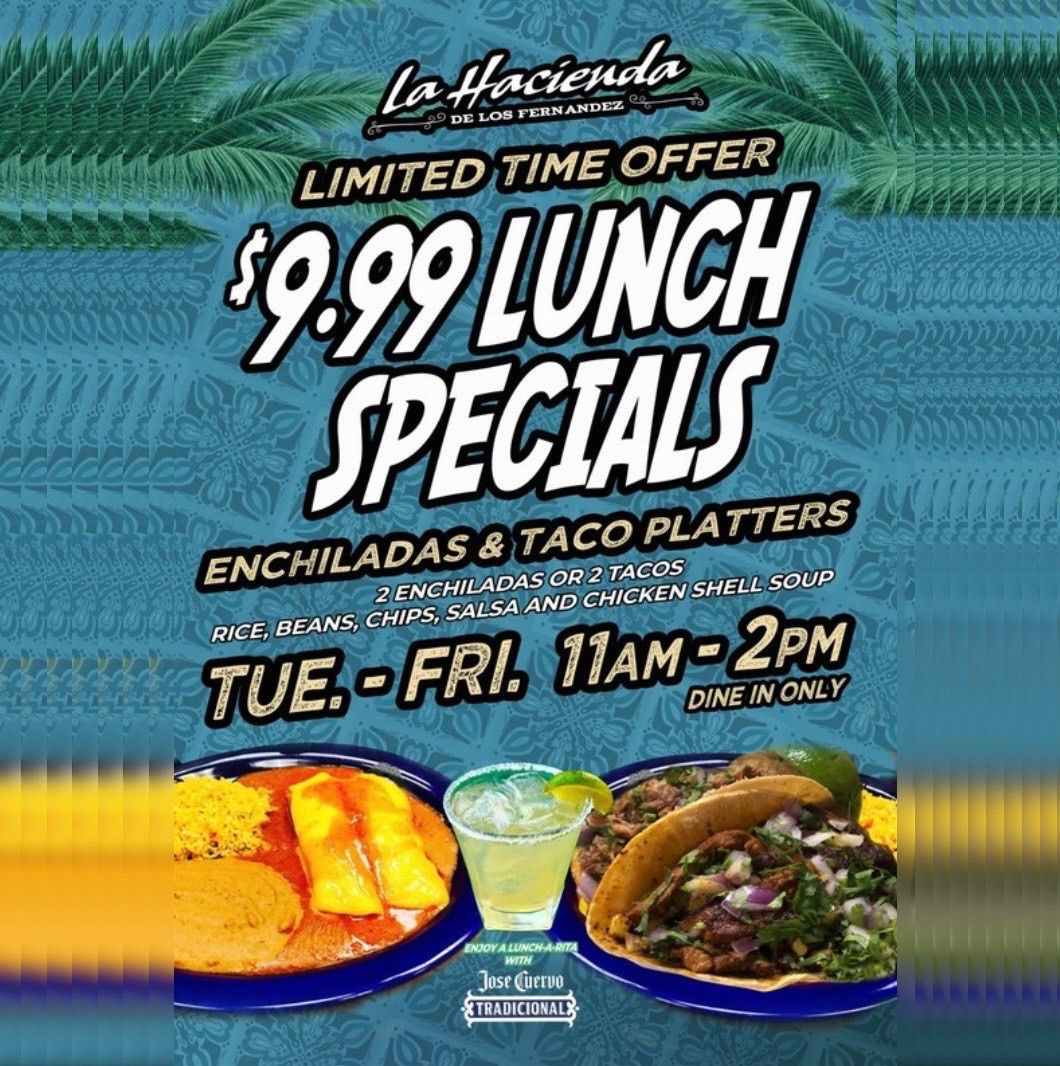 $9.99 Lunch Specials at La Hacienda icon