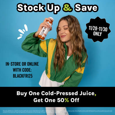 BOGO 50% Off Cold-Pressed Juice icon