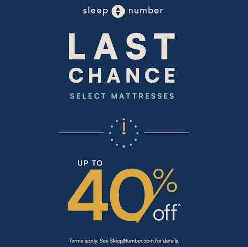 Up to 40% Off Select Mattresses icon