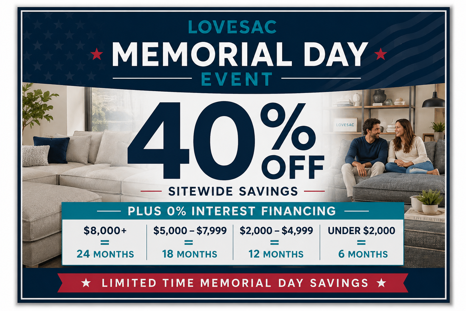 Memorial Day Event 40% Off Everything icon
